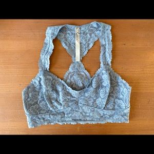 Free People Galloon Lace Bralette Fall Frost M